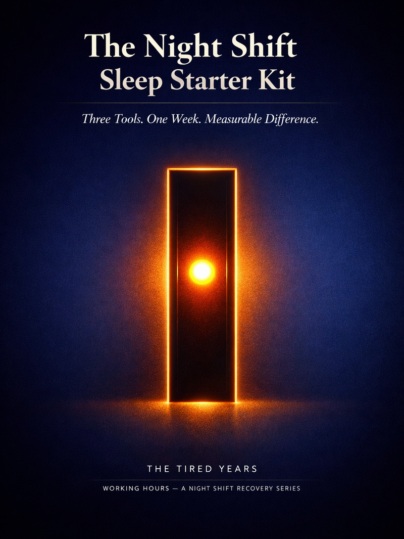 The Night Shift Sleep Starter Kit: Three Tools. One Week. Measurable Difference.